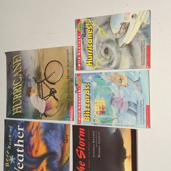 Scholastic Misc. Authors Weather Themed Paperback Book Set of 6 - Picture 3 of 10